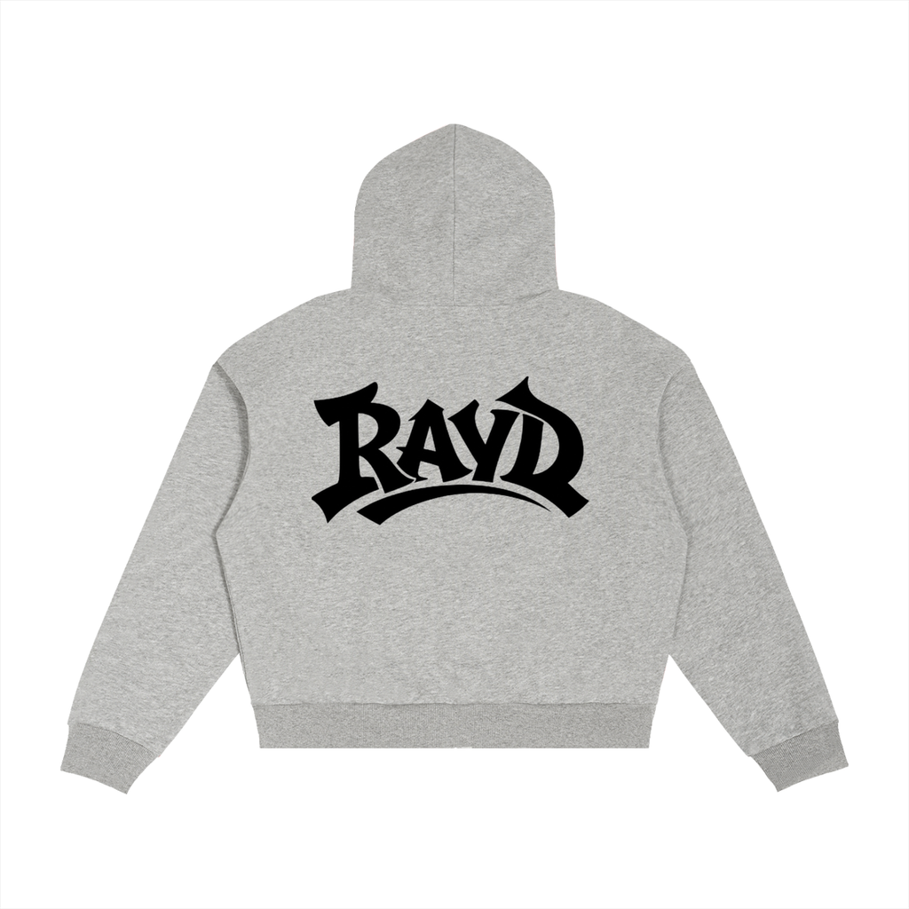 Rayd Plaid ZipUp Hoodie Grey