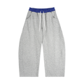 Rayd Double Waisted Plaid SewatPants - Grey